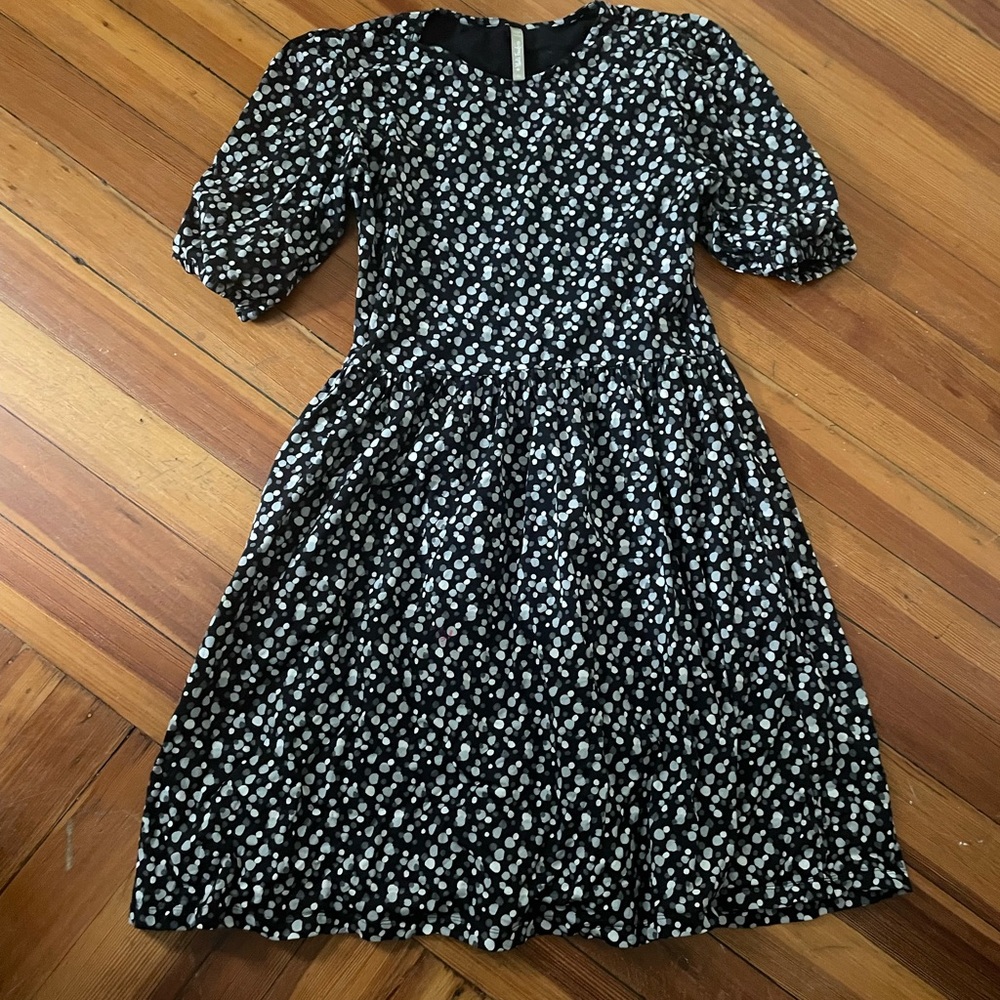Mata Traders Black and White Polka Dot Dress